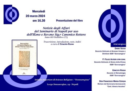 20 marzo 2024: Presentazione del libro del Prof. Ernesto Russo