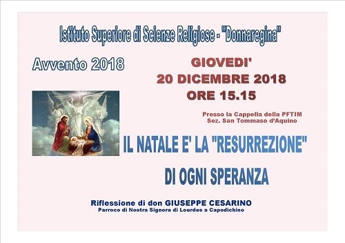 Il Natale è la "resurrezione" di ogni speranza