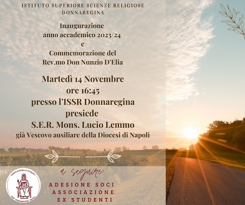 14 novembre 2023: Inaugurazione a.a. 2023-2024 e Commemorazione di Mons. Nunzio D'Elia
