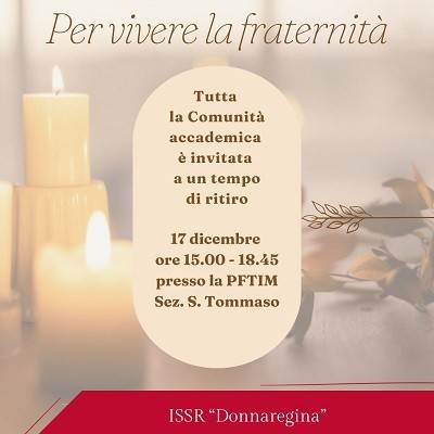 17 DICEMBRE 2024: MOMENTO DI SPIRITUALITA' PER IL NATALE